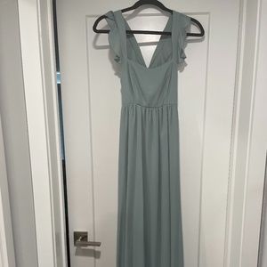 Show Me Your Mumu June Maxi Dress Silver Sage Crisp Size Small